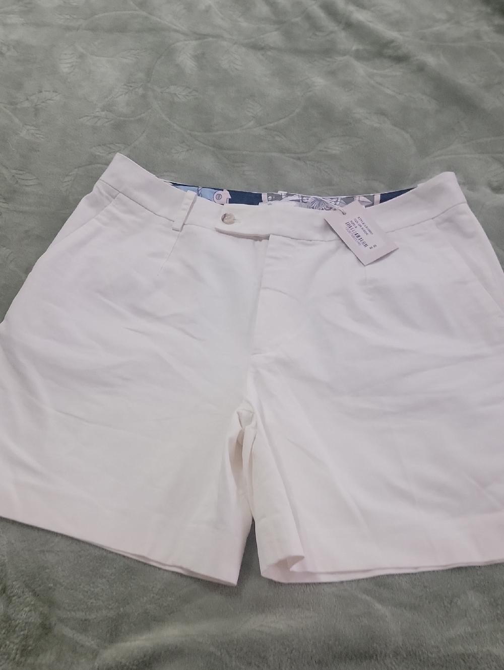 Peter Millar White Flat-Front Womens  Shorts